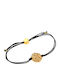 Arteon Damen Armband Glücksbringer Makramee aus Messing Vergoldet