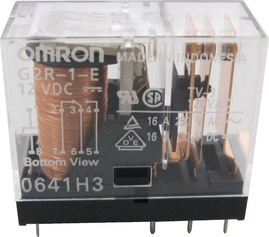 Omron Relais 12V 16A Kontakte SPDT 16A 250VAC (16A 30VDC) G2R-1-E-DC12