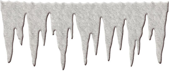 Window Snow Icicles Frost 60x27cm Xmasfest 1131332 2 Pieces
