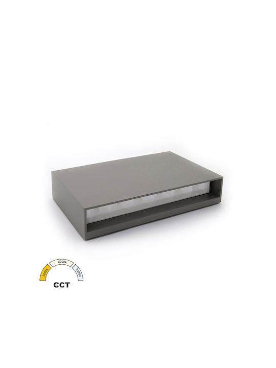 Adeleq Wall-Mounted Outdoor Ceiling Light LED IP65 12W with Adjustable White Light Double Beam