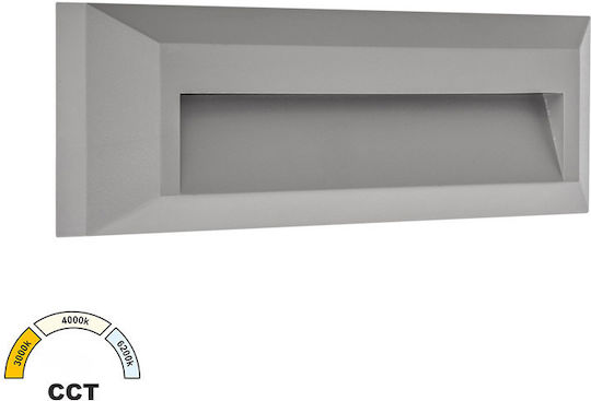 Adeleq Επιτοίχια Εξωτερική Πλαφονιέρα LED IP65 2W με Ρυθμιζόμενο Λευκό Φως