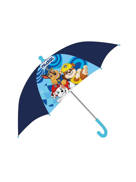 Kids Curved Handle Umbrella Blue