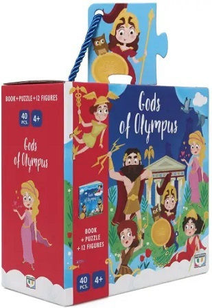 Gods Of Olympus Book And 40 Pcs Puzzle With Standing Pieces