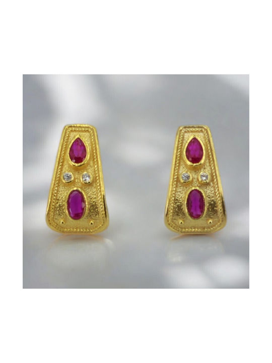 Earrings made of Silver Gold Plated