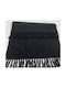 Natural Home Rug Rectangular Cotton with Fringes Black