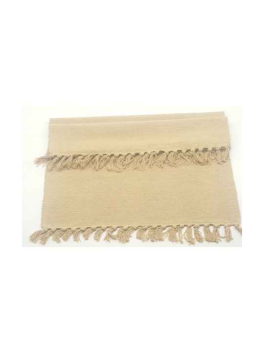 Natural Home Rug Rectangular Cotton with Fringe...