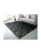 Marble Antiderapant Covor Rectangular Din blană Negru