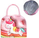 Kinder Lunchtasche Handtasche Rosa Einhörner 20x11x22cm