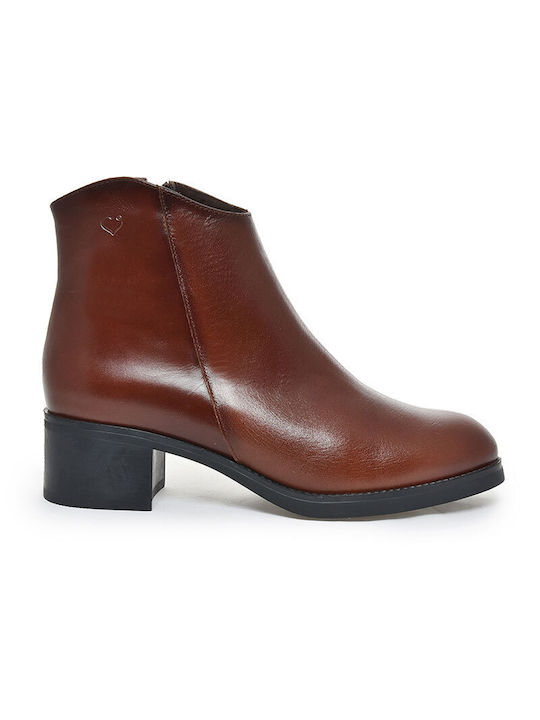 Desiree Leather Women's Ankle Boots Brown