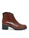 Leder Stiefeletten Damen Braun