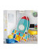 Ango Kids Wooden / Plastic Single Ceiling Light E27 Light Blue 15W 41.5cm