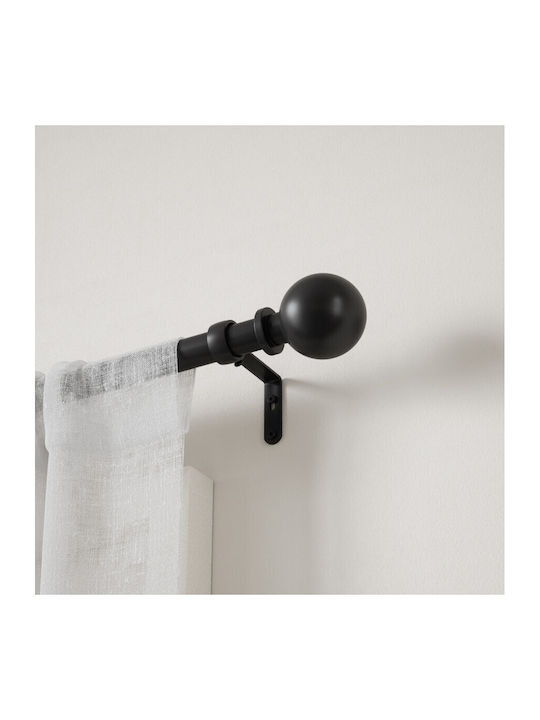 Umbra Pliabil Metalic Galerie pentru perdele Bolas Simplu Φ2.5mm 183-365buc Șah mat negru