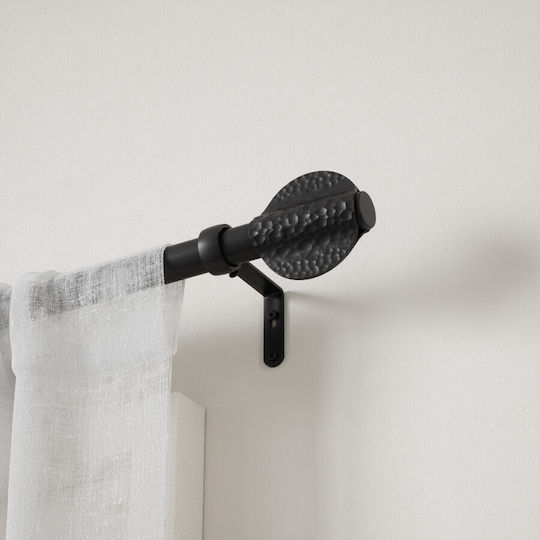 Umbra Extendable Metallic Curtain Pole Odyssey Single Φ2.5mm 107-305cm Black