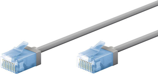 Goobay U/UTP Cat.6a Ethernet Netzwerkkabel 0.15m Grau