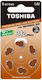 Toshiba Hearing Aid Batteries 312 1.45V 6pcs