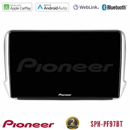 Pioneer Auto-Audiosystem für Peugeot 208 / 2008 2008 (Bluetooth/USB/WiFi/GPS/Apple-Carplay/Android-Auto) mit Touchscreen 9"