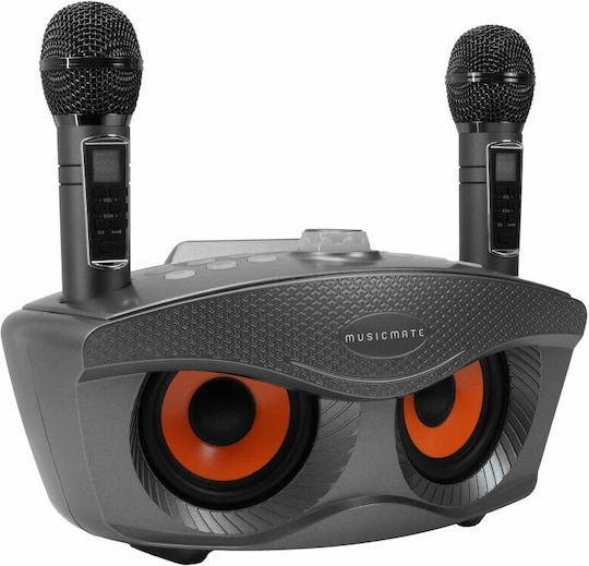 MusicMate Karaoke Speaker with Wireless Microphones MM-SK70 Gray