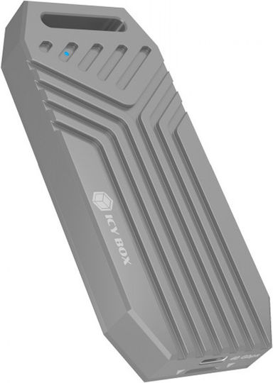 Icy Box Θήκη για Σκληρό Δίσκο M.2 PCI Express NVME με σύνδεση Type-C σε Ασημί χρώμα