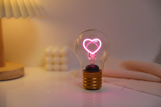 I-Total Dekorative Lampe Herz Rosa