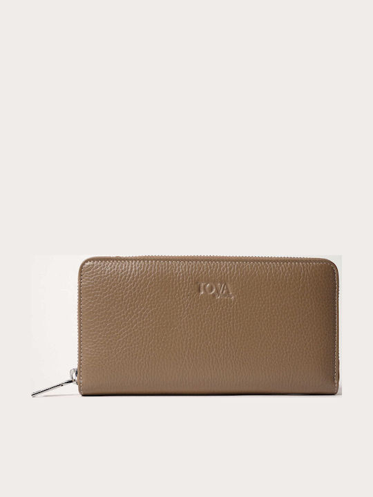 Large Leather Women's Wallet Classic Brown