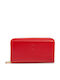 Large Leather Women's Wallet Classic Red