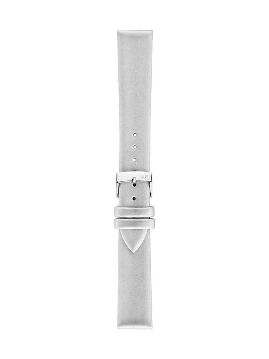 Morellato Leather Strap Silver 14mm