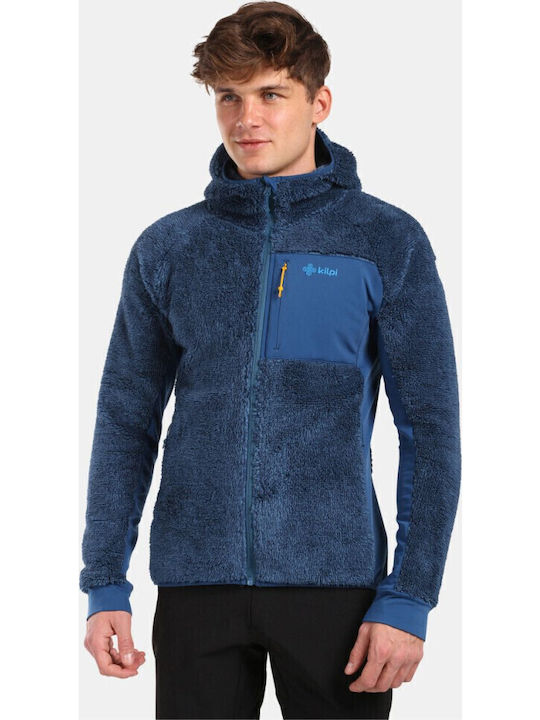 Men's Fleece Cardigan with Hood Dark Blue