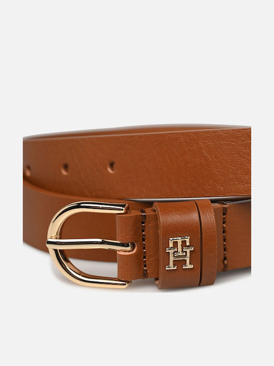 Tommy Hilfiger Th Monogram Δερμάτινη Γυναικεία Ζώνη Ταμπά