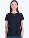Damen Sportlich T-Shirt Black
