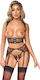 Cottelli Collection Sexy Σετ Εσωρούχων με Δαντέλα Μαύρο