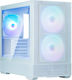 Zalman P30 AIR Gaming Mini Tower Κουτί Υπολογιστή με Πλαϊνό Παράθυρο και ARGB Φωτισμό Λευκό