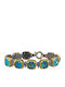Women's Bracelet with Byzantine Design in Gold Plated Silver 19cm