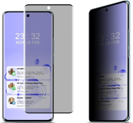 Honor X50 5G Imak версия без ръб 3D извито защитно стъкло за пълна поверителност
