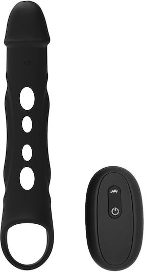 Dream Toys Ramrod Уголемяване на пениса с вибрация Черен 4.2см