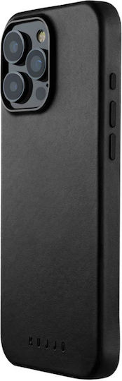 Mujjo Back Cover Δερμάτινο 1mm Μαύρο (iPhone 16 Pro Max)