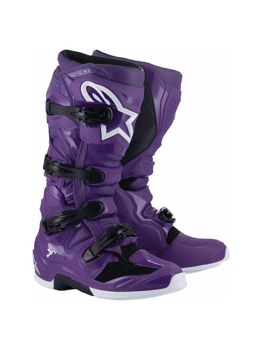 Alpinestars Tech 7 Ανδρικές Μπότες Motocross Μωβ