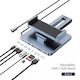 Wiwu 8-in-1 USB-C Docking Station με HDMI 4K PD Γκρι