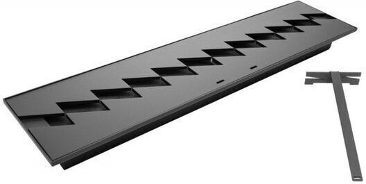Arzător încorporat bioetanol 726 x 150 x 75 mm oțel negru interior exterior