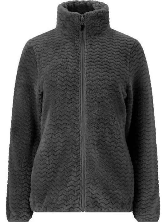 Fleece Γυναικεία Ζακέτα σε Γκρι Χρώμα