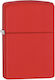 Zippo Classic Matte Feuerzeug Flamme in Roter Farbe
