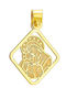 Dio Jewellery Lab Pendant Kids Talisman with Chain with the Virgin Mary 45cm. made of Silver FY7