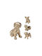 Câini Decorativi din Ceramică 5 Modele Culoare Aurie 16x9.5x18