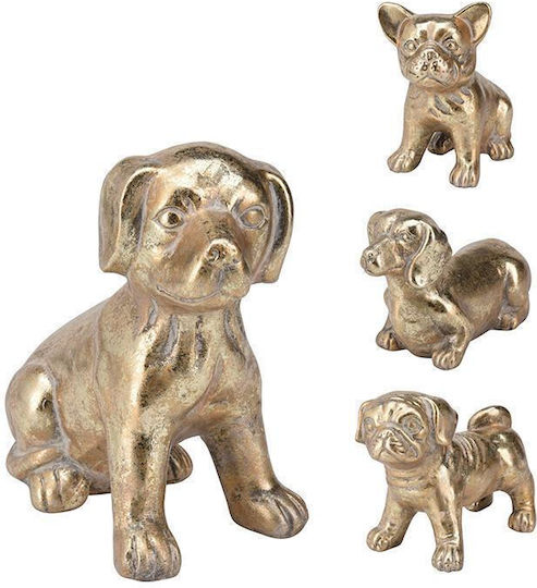 Câini Decorativi din Ceramică 5 Modele Culoare Aurie 16x9.5x18