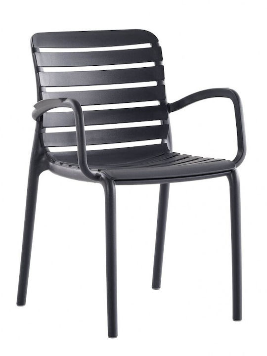 Gartenstühle Polypropylen Parma Schwarze 56x56x...