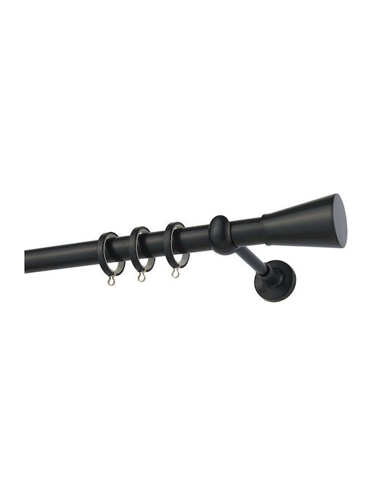 Zogometal Metallisch Vorhangstange Color More Einfach Φ25mm 160cm Anthracite Checkmate