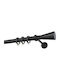 Zogometal Metallisch Vorhangstange Color More Einfach Φ25mm 160cm Anthracite Checkmate
