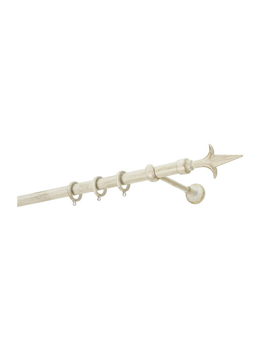 Zogometal Metallic Curtain Pole Rustique Collection Double with Rail Φ25mm 160cm Graphite