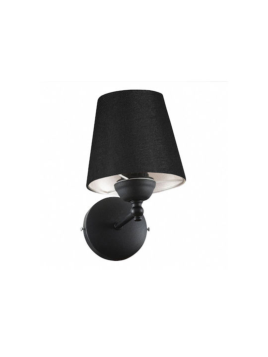 GloboStar Pam Modern Lamp Wall with Socket E27 Black 23x23x17cm
