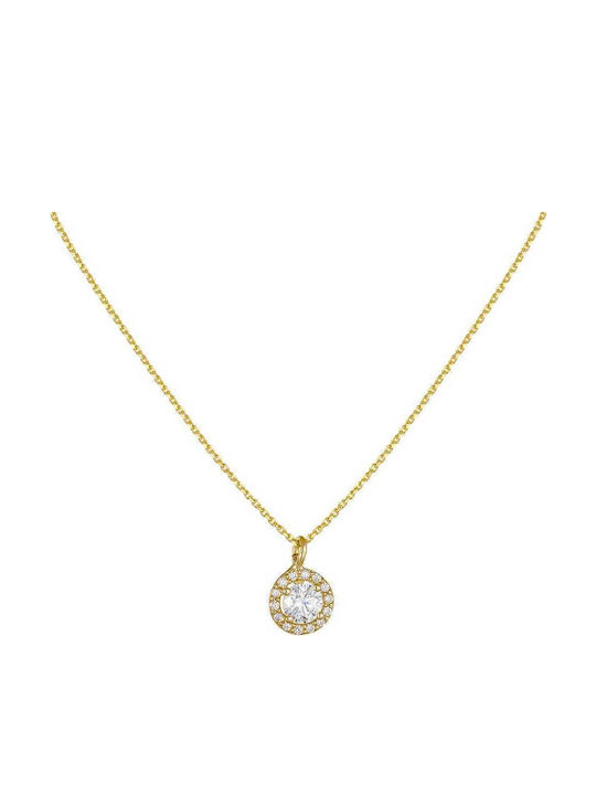 Papoulidis Jewellery Charm Rosette aus Gold 14K mit Zirkon