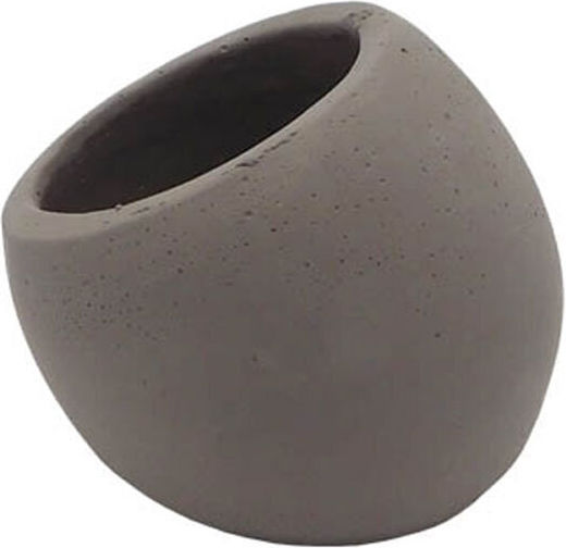 Marhome Κασπώ Κεραμικό Γκρι 13.5x13.5x12εκ.